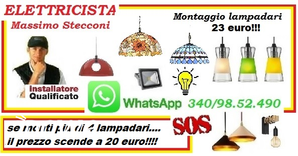 Vendita elettricista per il tuo lampadario con 20 euro roma