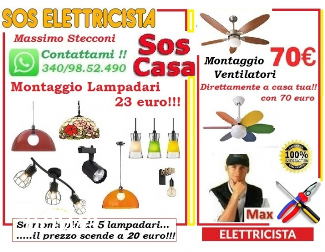 Vendita elettricista lampadario e plafoniere parioli roma 