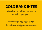 benvenuti alla banca gold bank inter