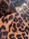 Vendita scampoli pelle vitello vernice lucida effetto leopardo