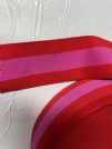 Vendita nastro elastico bicolore rosso e fucsia h 60