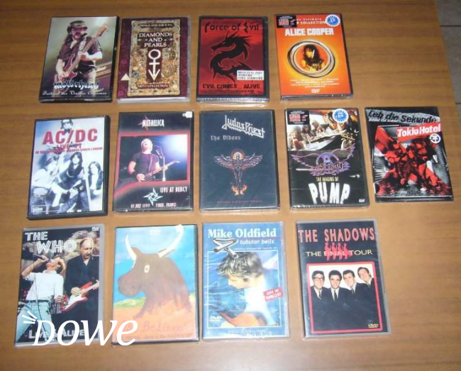 Vendita 25 dvd - concerti rock - originali sigillati