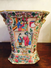Vendita vaso portafiori porcellana cinese canton - xix secolo