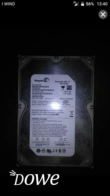 Vendita hard disk 320gb